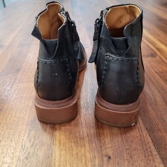 Sarto Nemi Black Leather Zip Up  Booties  Size 6.5 - Picture 4 of 14